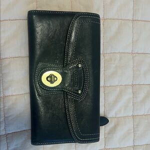 Black Leather Coach Wallet
